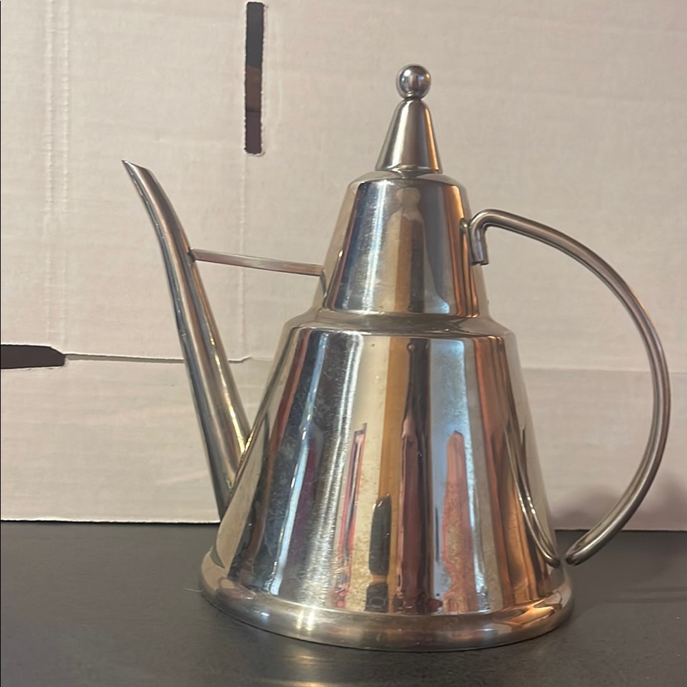 Stainless Steel Vintage Olive Oil Can